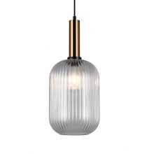 Antiola lampa wisząca mosiężna/przezroczysta 1x40W E27